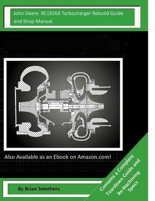 Book cover for John Deere RE19264 Turbocharger Rebuild Guide and Shop Manual