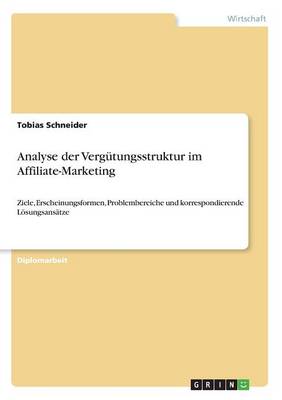 Book cover for Analyse der Vergutungsstruktur im Affiliate-Marketing