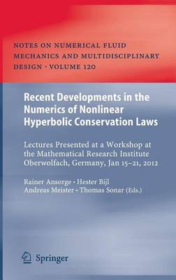 Book cover for Recent Developments in the Numerics of Nonlinear Hyperbolic Conservation Laws: Lectures Presented at a Workshop at the Mathematical Research Institute Oberwolfach, Germany, Jan 15 21, 2012