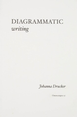 Cover of Diagrammatic Writing