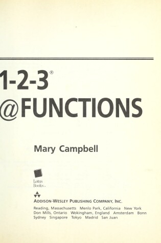 Cover of Lotus Guide to 1-2-3 Functions