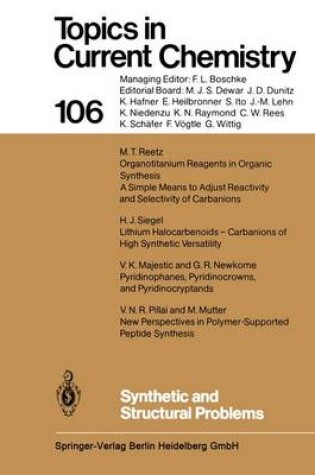 Cover of Synthetic and Structural Problems