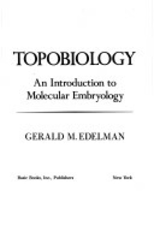 Cover of Topobiology