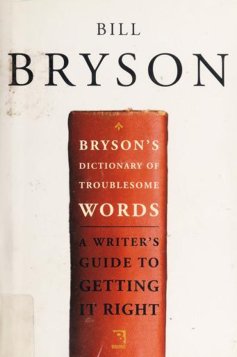 Book cover for Bryson's Dictionary of Troublesome Words