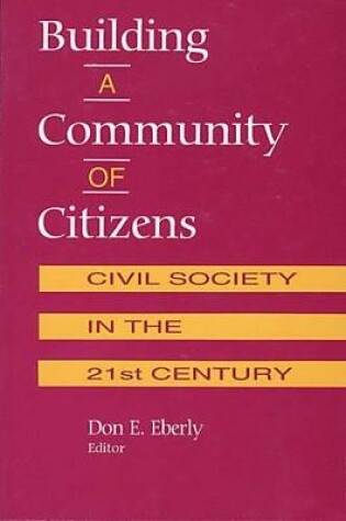 Cover of Building A Community of Citizens