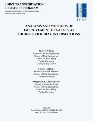 Book cover for Analysis and Methods for Improvement of Safety at High-Speed Rural Intersections