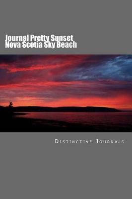 Book cover for Journal Pretty Sunset Nova Scotia Sky Beach