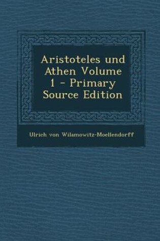Cover of Aristoteles Und Athen Volume 1