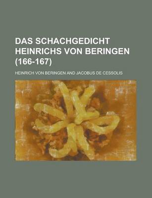 Book cover for Das Schachgedicht Heinrichs Von Beringen (166-167 )