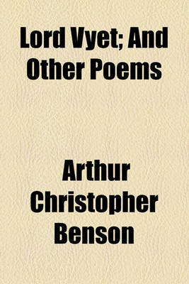 Book cover for Lord Vyet; And Other Poems