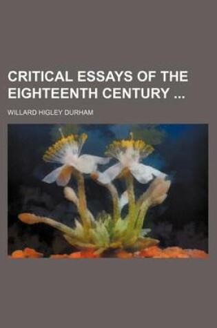 Cover of Critical Essays of the Eighteenth Century