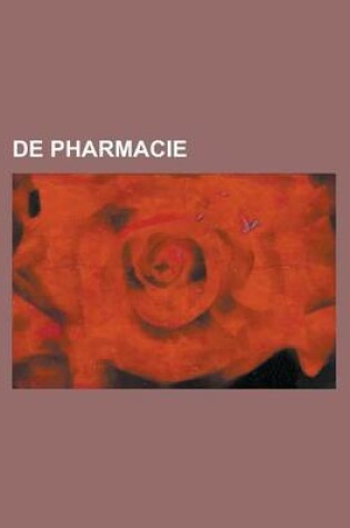 Cover of de Pharmacie