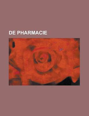 Book cover for de Pharmacie