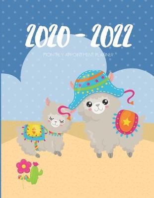 Book cover for 2020-2022 Three 3 Year Planner Llama Monthly Calendar Gratitude Agenda Schedule Organizer