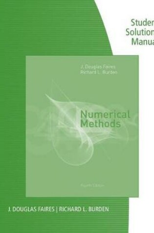 Cover of Student Solutions Manual for Faires/Burden's Numerical Methods, 4th