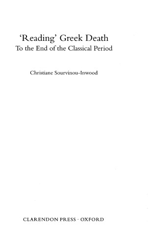 Book cover for Reading Greek Death