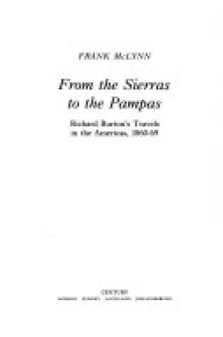 Cover of From the Sierras to the Pampas