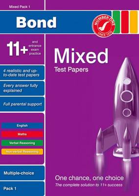 Book cover for Bond 11+ Test Papers Mixed Pack 1 Multiple Choice