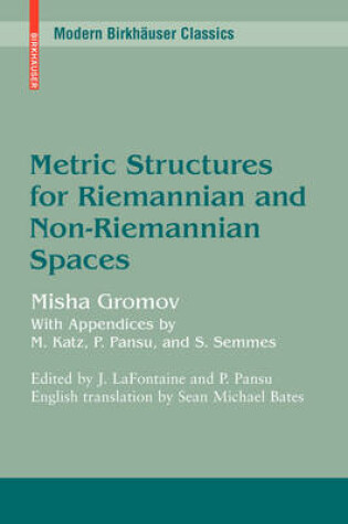 Cover of Metric Structures for Riemannian and Non-Riemannian Spaces