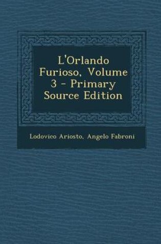 Cover of L'Orlando Furioso, Volume 3