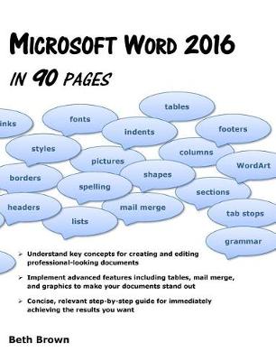 Book cover for Microsoft Word 2016 In 90 Pages