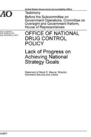 Cover of Office of National Drug Control Policy