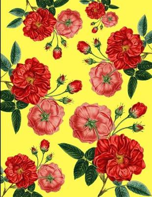 Book cover for Vintage Red Roses Yellow Journal Notebook