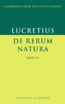 Cover of Lucretius: De Rerum Natura Book 3