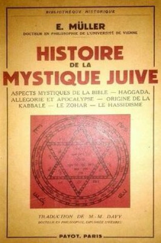 Cover of Histoire de la Mystique Juive
