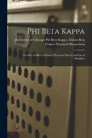 Cover of Phi Beta Kappa