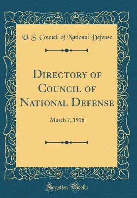 Book cover for Directory of Council of National Defense