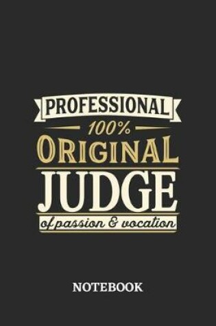 Cover of Professional Original Judge Notebook of Passion and Vocation