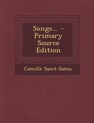 Book cover for Songs... - Primary Source Edition