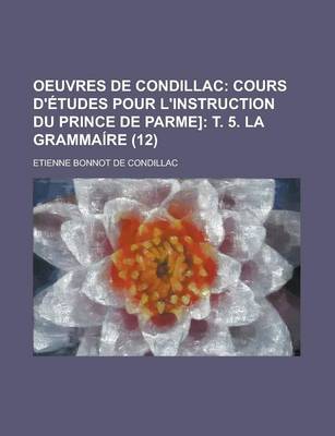 Book cover for Oeuvres de Condillac (12)