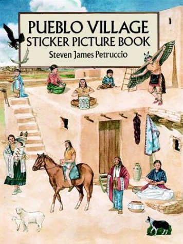 Book cover for Pueblo Village Sticker Picture Book