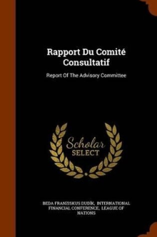 Cover of Rapport Du Comite Consultatif