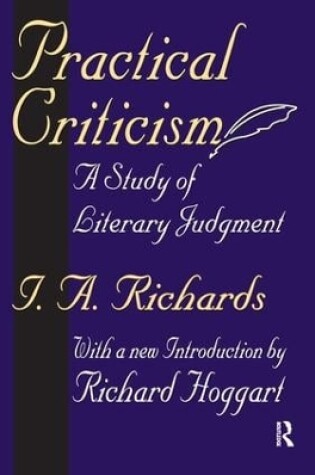 Cover of Practical Criticism