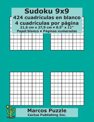 Book cover for Sudoku 9x9 - 424 cuadriculas en blanco