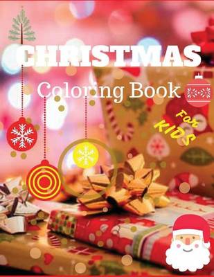 Book cover for Christmas coloring book for kids