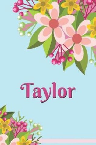 Cover of Taylor Personalized Blank Lined Journal Notebook