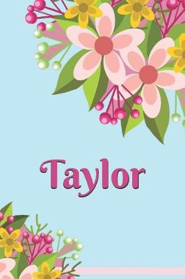 Book cover for Taylor Personalized Blank Lined Journal Notebook