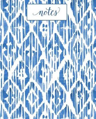 Book cover for School Composition Book Notes Blue Ikat Pattern 130 Pages