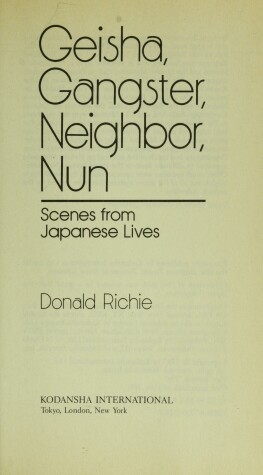 Book cover for Geisha, Gangster, Neighbour Nun
