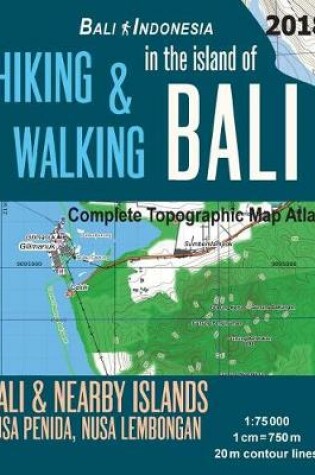 Cover of Hiking & Walking in the Island of Bali Complete Topographic Map Atlas Bali Indonesia 1
