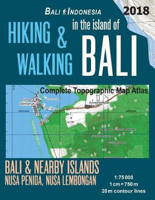 Book cover for Hiking & Walking in the Island of Bali Complete Topographic Map Atlas Bali Indonesia 1