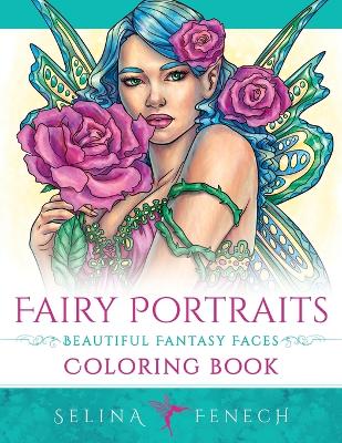 Book cover for Fairy Portraits - Beautiful Fantasy Faces Coloring Book