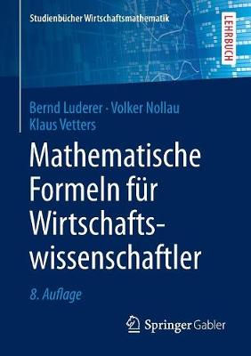 Cover of Mathematische Formeln Fur Wirtschaftswissenschaftler