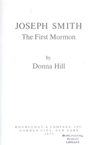 Cover of Joseph Smith, the First Mormon