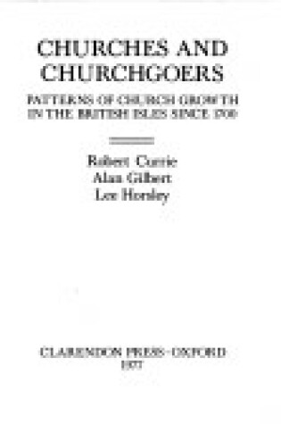 Cover of Church and Churchgoers