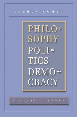 Book cover for Philosophy, Politics, Democracy